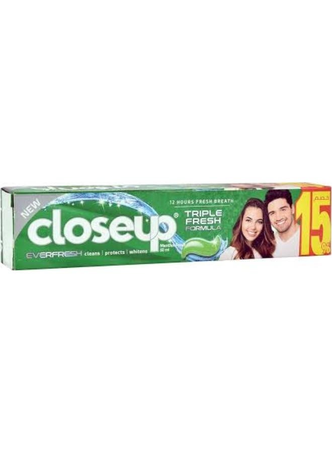 CLOSE UP TRIPLE FRESH FORMULA GREEN 50ML